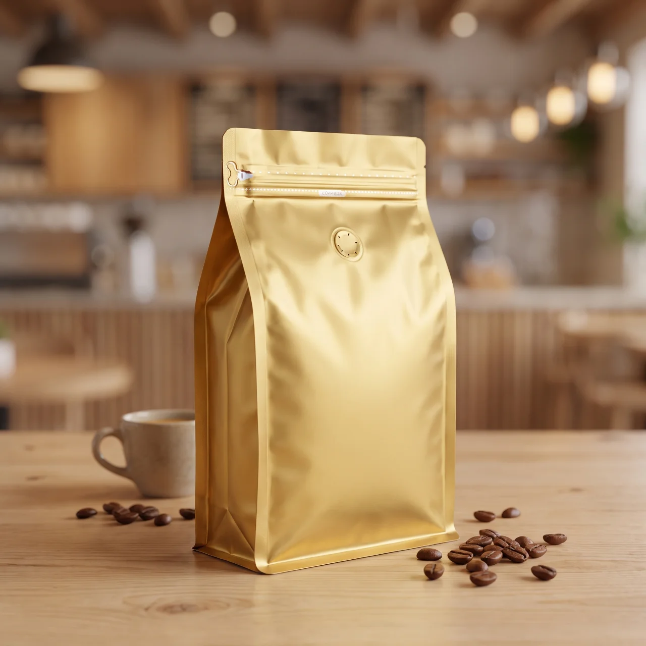 Bolsa para Café 250Gr con Ziplock + Válvula